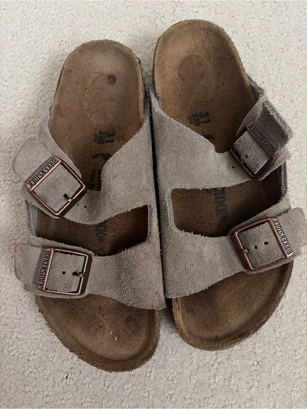 Kids Suede Birkenstock Arizona Sandals